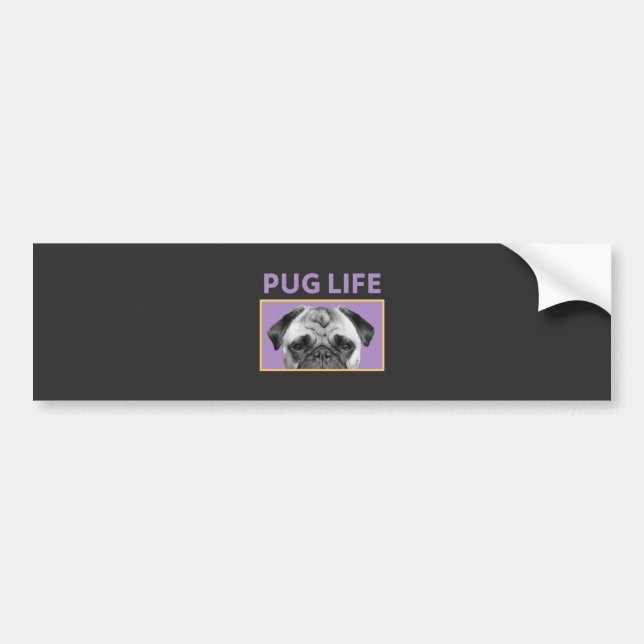 Mops Life Autoaufkleber (Vorne)