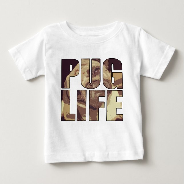 Mops Life Baby T-shirt (Vorderseite)