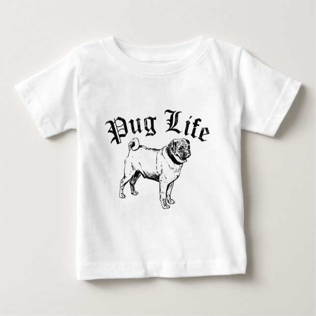 Mops Life Funny Dog Gangster Baby T-shirt (Vorderseite)