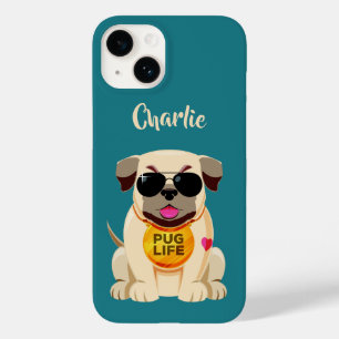 Mops Life individuelle Name & Farbtelefongehäuse Case-Mate iPhone 14 Hülle