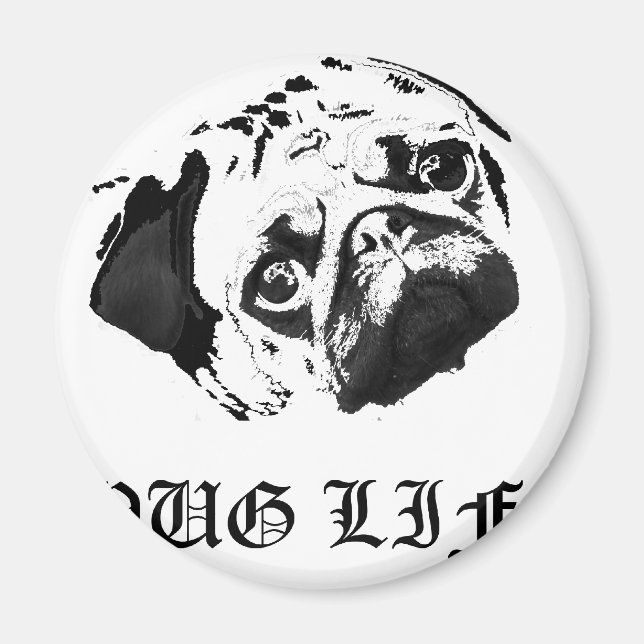 Mops Life Magnet (Vorne)