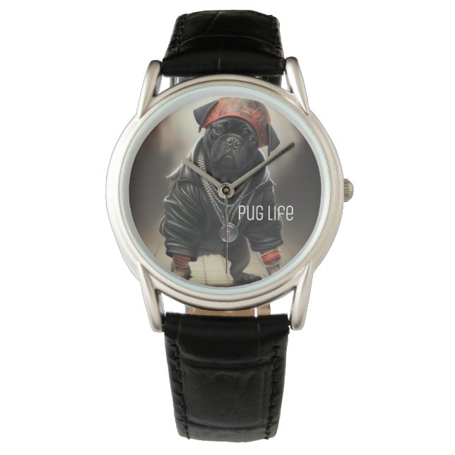 Mops Life mens watch Armbanduhr (Vorderseite)