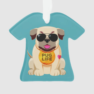 Mops Life-Sondertextverzierung Ornament