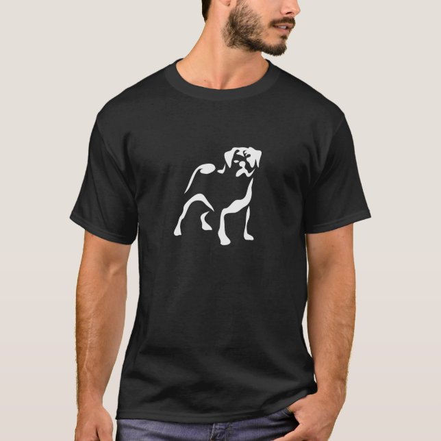 Mops-Linie Kunst-T-Shirt T-Shirt (Vorderseite)