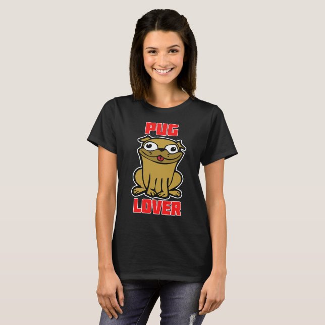 Mops Lover #2 T-Shirt (Vorne ganz)