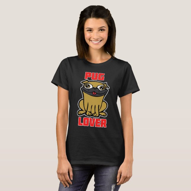 Mops Lover 3 T-Shirt (Vorne ganz)