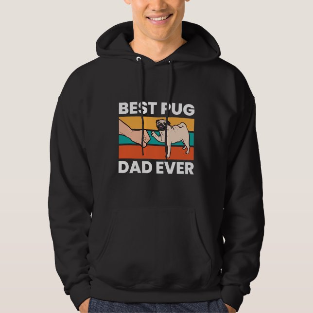 Mops Lover Bester Mops Vater je Essential T - Shir Hoodie (Vorderseite)