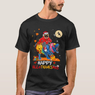 Mops Lover Halloween Frohe Weihnachtsfeier Halloth T-Shirt