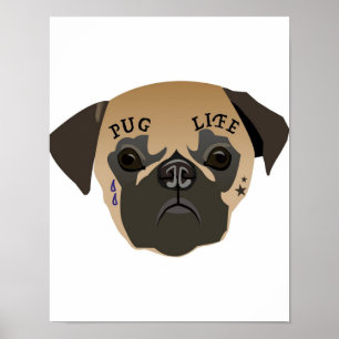 Mops Lovers Lebensdauer Niedlicher Mops Poster