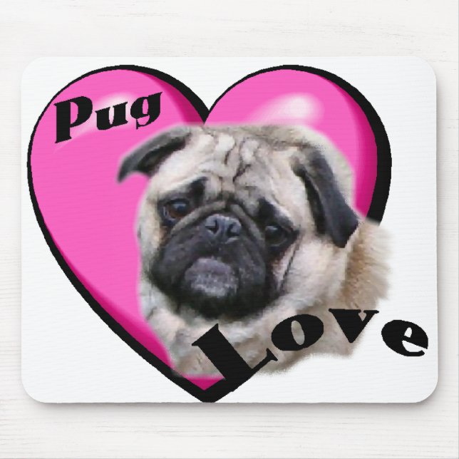 Mops Lovers Mousepad (Vorne)
