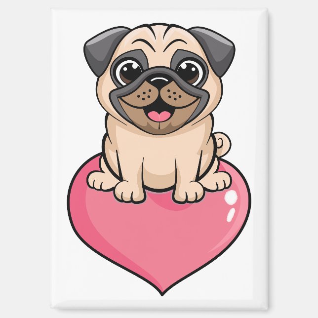 Mops Magnet (Vorderseite)