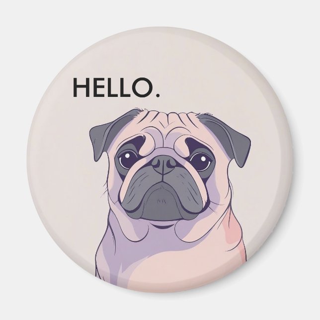 Mops-Magnet - Ein Geschenk für Mops-Fans  Magnet (Vorne)