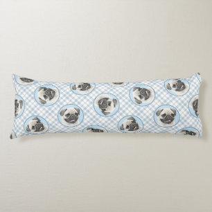 Mops Malerei Fawn Silver Niedlich Original Haustie Seitenschläferkissen