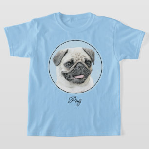 Mops Malerei - Niedliche Original Hunde Kunst T-Shirt