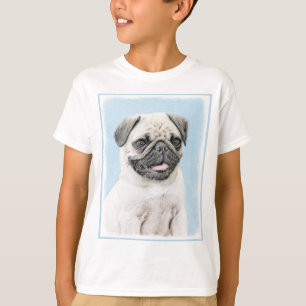 Mops Malerei - Niedliche Original Hunde Kunst T-Shirt