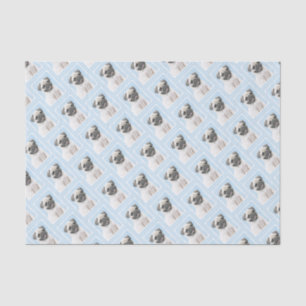 Mops-Malerei - niedliche ursprüngliche Hundekunst Seidenpapier