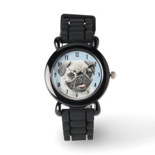 Mops-Malerei - Süße originelle Hundekunst Armbanduhr
