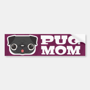 Mops-Mama-Autoaufkleber Autoaufkleber