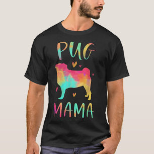 Mops Mama Farbenfroher Mops gibt Hunde Mama T-Shirt