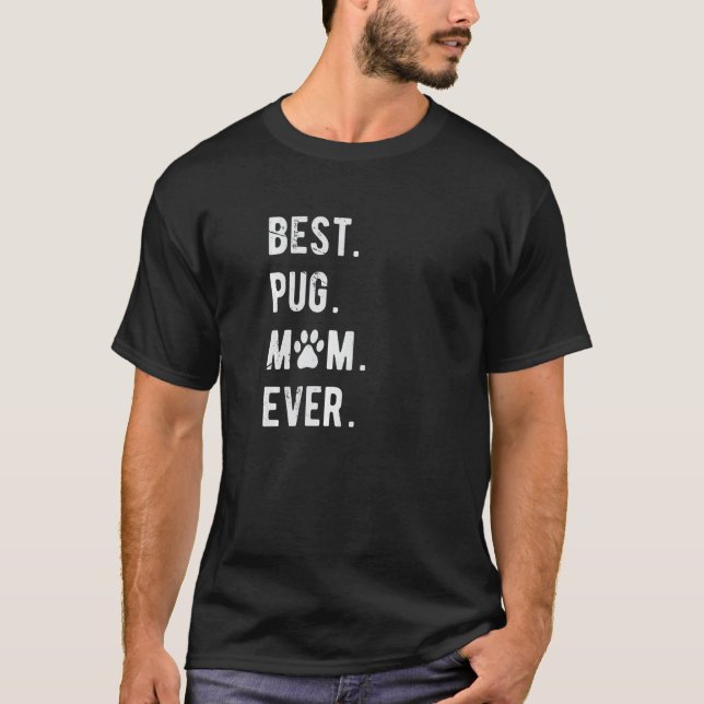 Mops-Mama Frauen Mops-Hund T-Shirt (Vorderseite)