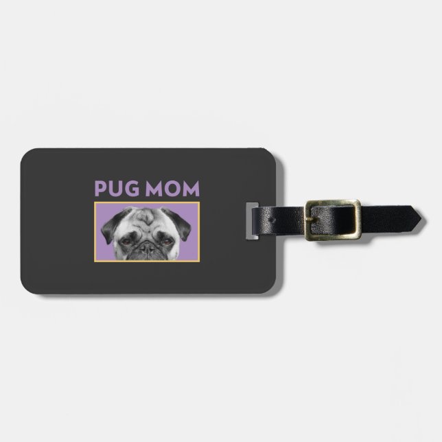 Mops Mama Gepäckanhänger (Vorderseite horizontal)