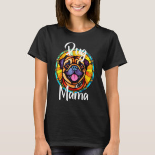 Mops-Mama Hundemama Welpe Farbige Haustier Fell Ba T-Shirt