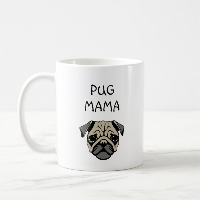 Mops Mama Kaffeetasse (Links)