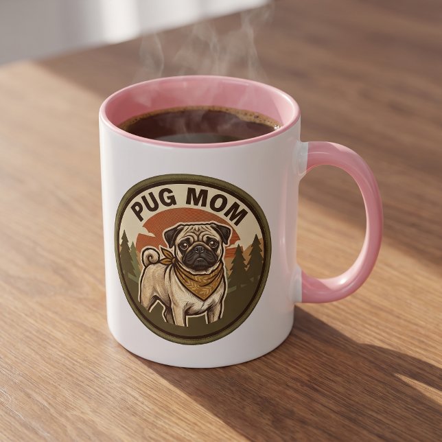 Mops-Mama-Kaffeetasse | Geschenk für Mops-Hundefra Tasse (Von Creator hochgeladen)