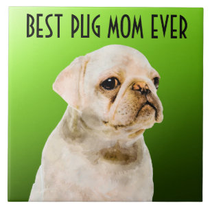 Mops Mama Keramik Tile Fliese