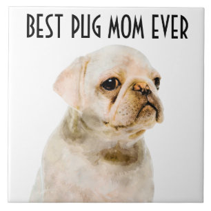 Mops Mama Keramik Tile Fliese