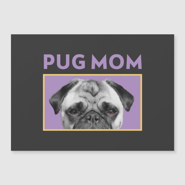 Mops Mama Magnetkarte (Vorderseite)