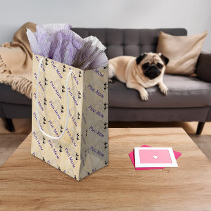 Mops Mama Paare von Fawn Mops Hunde Muster Kleine Geschenktüte