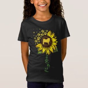 Mops Mama Sonnenblumen Mops Lover Gaben Hund Mama T-Shirt