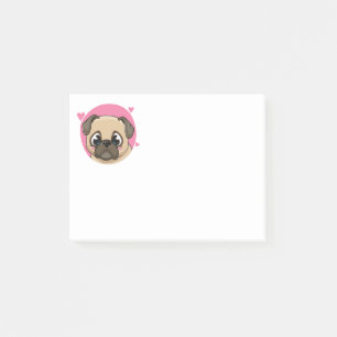 Mops-Mama-Welpen-Hund-Papa-Rettung-Welpen-Rettung Post-it Klebezettel