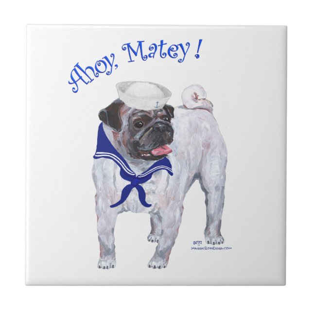 Mops-Matrose Fliese (Vorderseite)