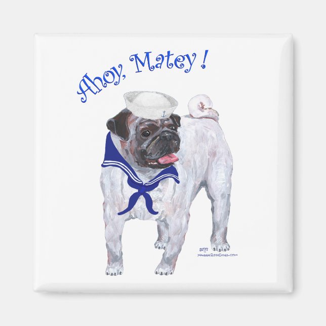 Mops-Matrose Magnet (Vorne)