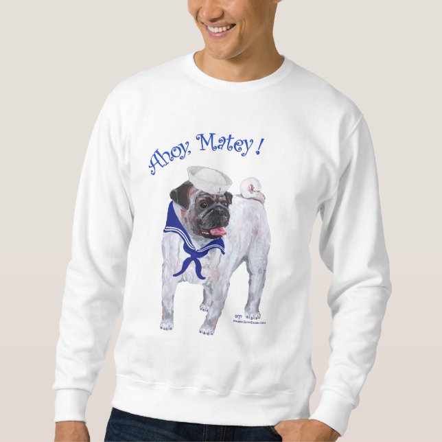 Mops-Matrose Sweatshirt (Vorderseite)
