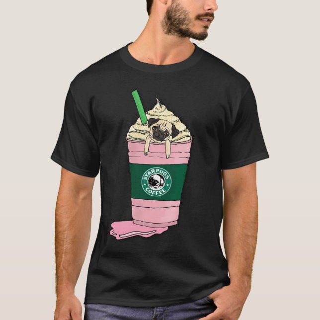 Mops-Milchshake-Tasse T-Shirt (Vorderseite)