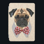 Mops mit der Krawatte "Rot und Weiß" iPad Mini Hülle<br><div class="desc">Haustiere</div>