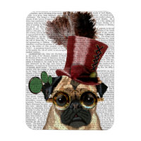 Mops mit Steampunk-Stilspitze