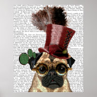 Mops mit Steampunk-Stilspitze
