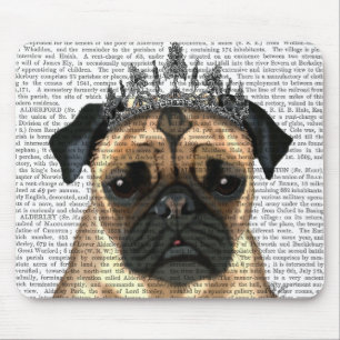 Mops mit Tiara Mousepad
