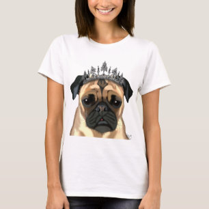 Mops mit Tiara T-Shirt