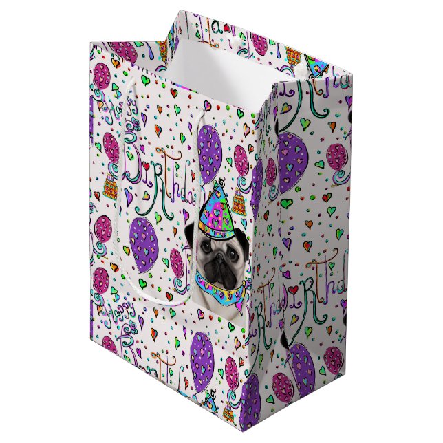 MOPS MITTLERE GESCHENKTÜTE (Vorderseite Schrägansicht)