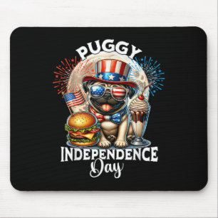 Mops Moon Independence Day Mops Mousepad