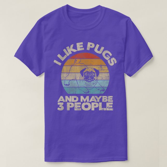 Mops , Mops Lover , Dog Lover Geschenk, Retro Mops T-Shirt (Design vorne)