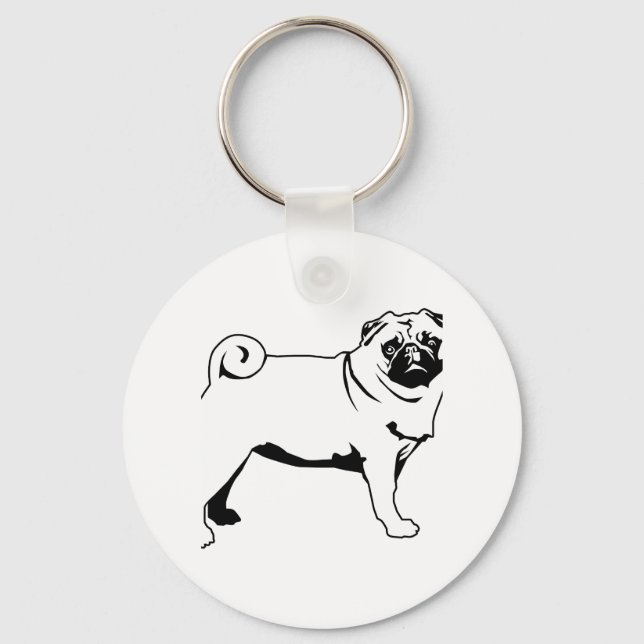 Mops Mops Schlüsselanhänger (Vorderseite)