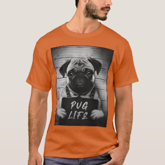 Mops-Mugshot Mops-Leben T-Shirt