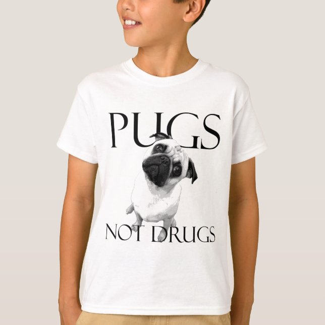 Mops-nicht Drogen T-Shirt (Vorderseite)