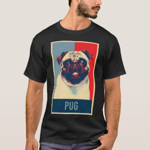 Mops Niederländische Bulldogge Hund Portrait Pop A T-Shirt
